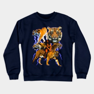 Lightning Tigers - Vintage 90's Graphic Very Cool And Sick Crewneck Sweatshirt